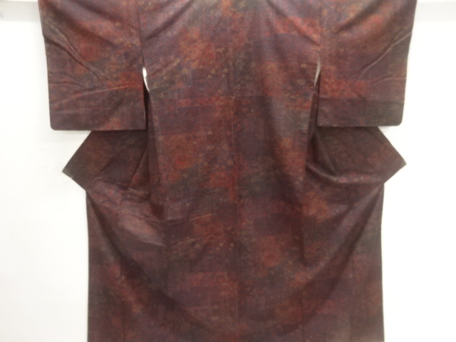 JAPANESE KIMONO / UNUSED TSUMUGI / FLOWER SARASA